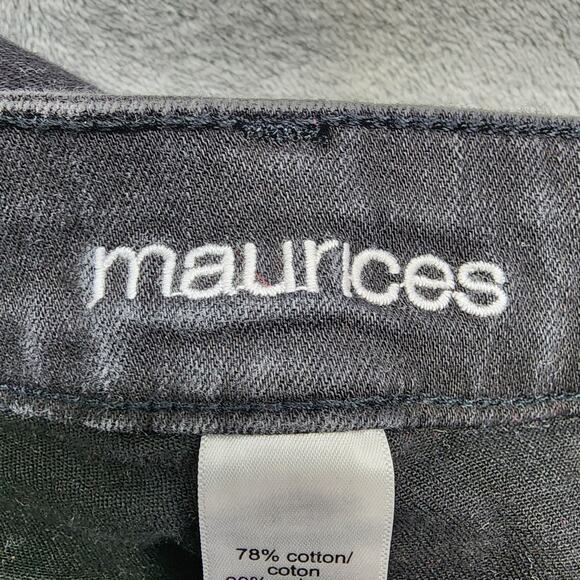Maurices Jeans Womens XS SHORT Black Low Rise Skinny Leg Stretch Denim Ankle - Picture 4 of 12